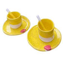 Esmalte Cerâmica Amarelo com Pintas