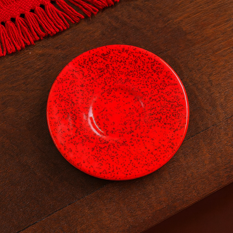 Esmalte Cerâmica Vermelho com Pintas Morango do Amor